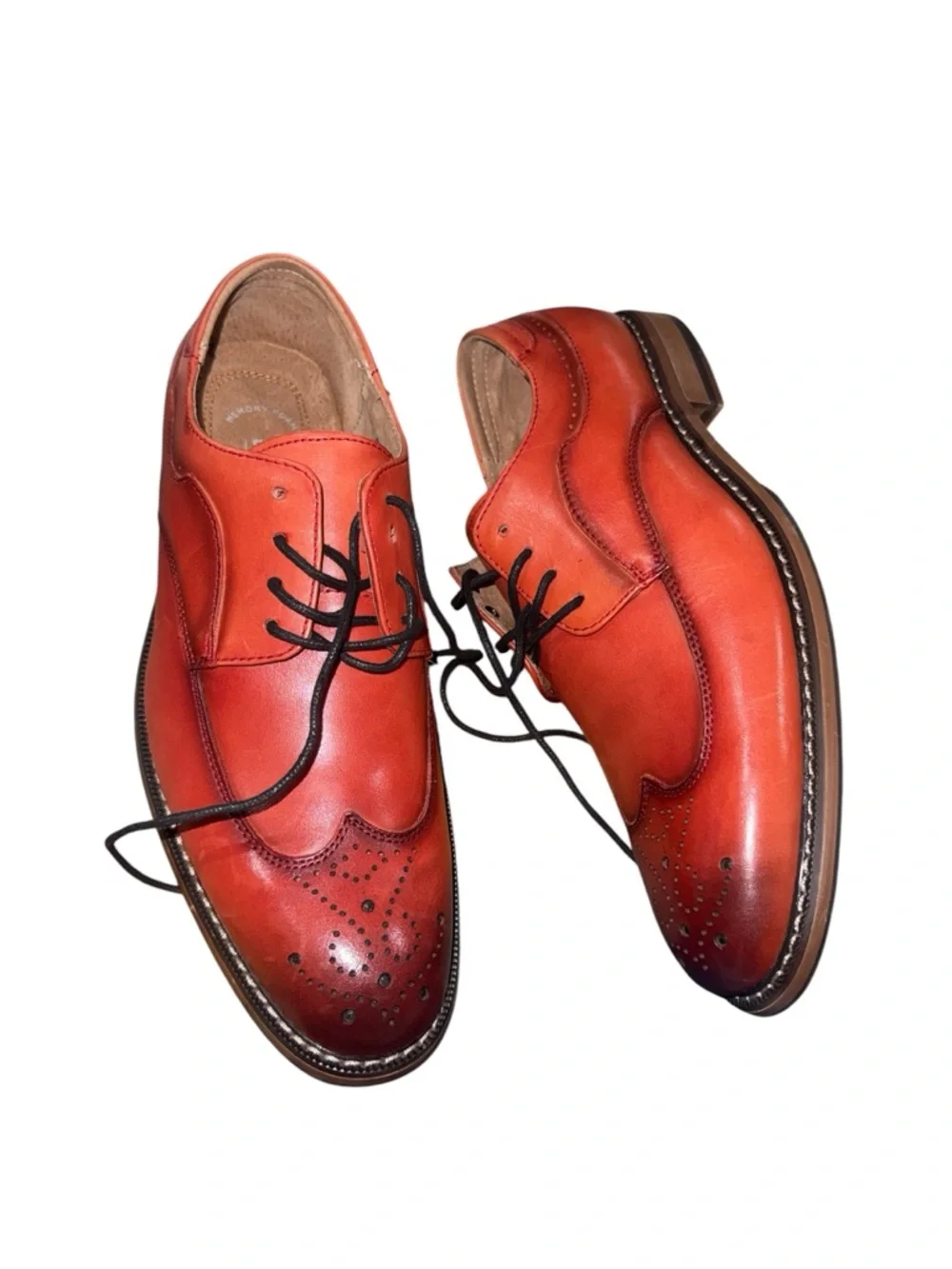 NEW Stacy Adams Fletcher Wingtip Oxford SZ-7 In Color CRANBERRY Leather
